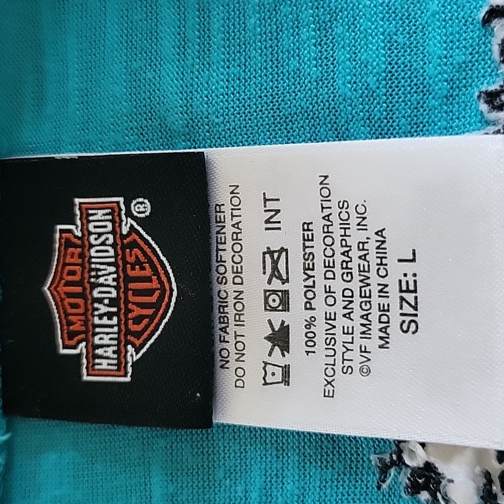 Harley-Davidson Top, Blue, Large, EUC - Picture 12 of 13